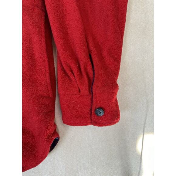 Vintage Columbia REVERSIBLE Pullover- Heavy Made In USA Quarter Zip Red Large - Picture 6 of 16